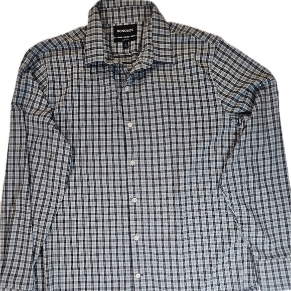 Bonobos Other - Bonobos Button Down Shirt Mens Large Plaid Black Casual Cotton Long Sleeve Top